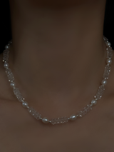 Cut Crystal × Perl Necklace