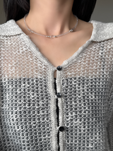 Silver925×天然石｜ロッククリスタルネックレス 40cmまたは40cm+アジャスター4.5cm（Reeplushハンドメイド）