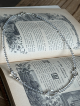 Silver925×天然石｜ロッククリスタルネックレス 40cmまたは40cm+アジャスター4.5cm（Reeplushハンドメイド）