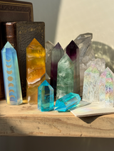 【MOMOMOON】イエローフローライト タワー |fluorite|天然石・鉱石・パワーストーン【SC081-9】