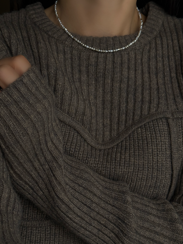 Silver925×天然石｜A/バロックパールのチョーカーネックレス 39cm（Reeplushハンドメイド）