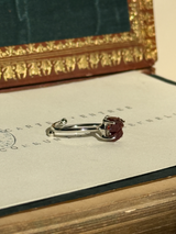 【MOMOMOON】ガーネット ラフカットリング：フリーサイズ| 天然石・鉱石・パワーストーン