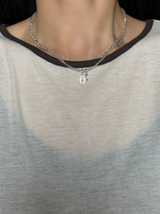 【NEW】Silver925×天然石｜11月誕生石 ホワイトトパーズ ミニチャーム ネックレス 41cmまたは40cm+アジャスター4.5cm（Reeplushハンドメイド）