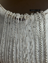 3mm Cable Necklace chain | 40cm,50cm【セット割引対象外】