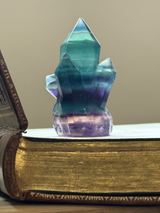 【MOMOMOON】クラスター彫刻 フローライト  |fluorite|天然石・鉱石・パワーストーン【SC081-12】