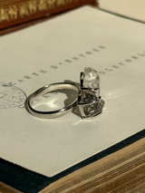 【MOMOMOON】ブラックルチルクォーツ ラフカットリング：フリーサイズ約12〜16号程度 | 天然石・鉱石・パワーストーン