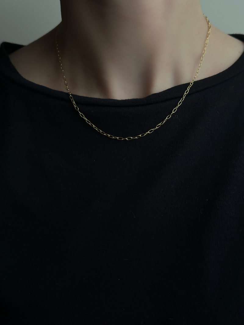 受注生産・金メッキK18GP加工【F】- Long Cable design - Pendant necklace Chain