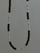 Onyx×silver beads Necklace