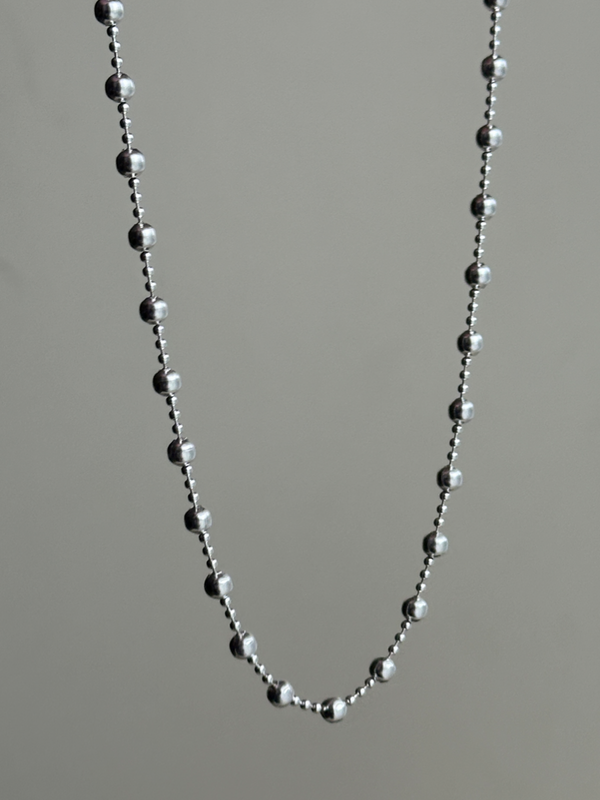 4.0mm ball beads chain necklace 41+2cm
