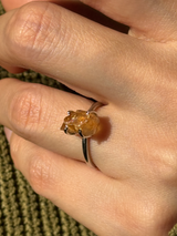 【MOMOMOON】インペリアルトパーズ ラフカットリング：9号 | 天然石・鉱石・パワーストーン