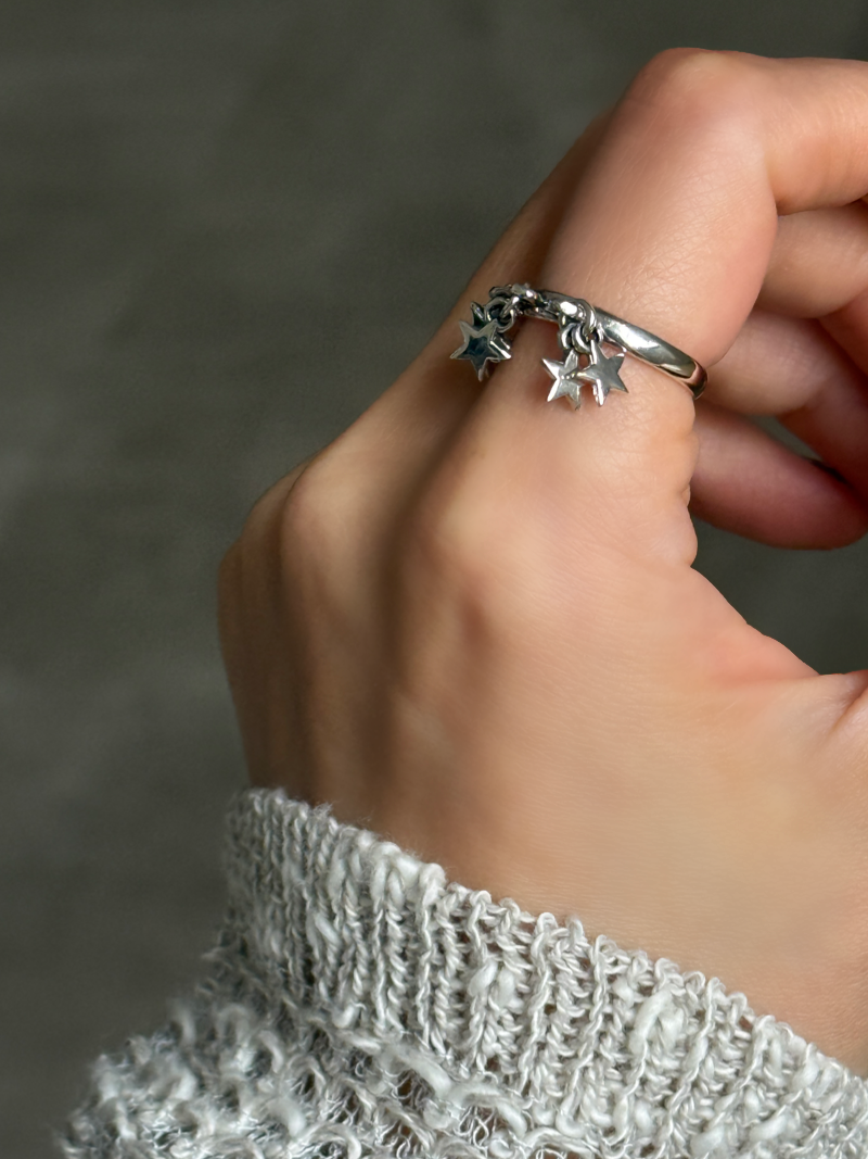 STAR shower Ring 12号,14号| silver925 | 星 | 軽量 – Reeplush