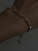 Small Ball chain medal bracelet