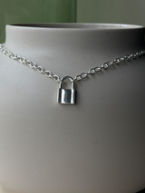 Padlock Chain Necklace 40cm|シルバー925|重厚感|南京錠