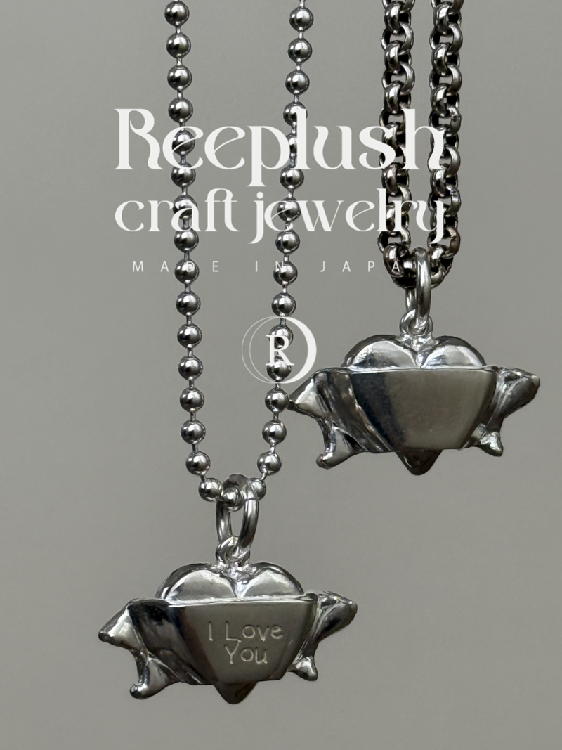 両面刻印【お好きな刻印お入れします】hand craft -Heart Ribbon-