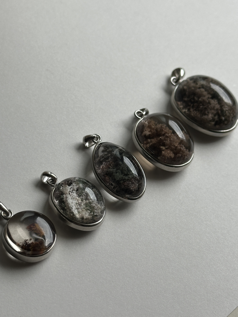 【MOMOMOON】高品質 Garden Quartz pendant top【0610-4】