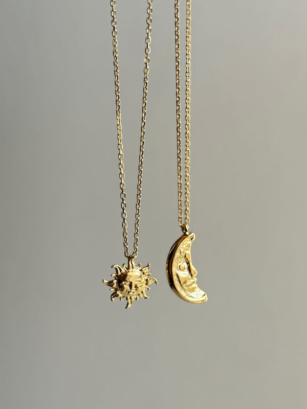 Moon & Sun necklace K18GP