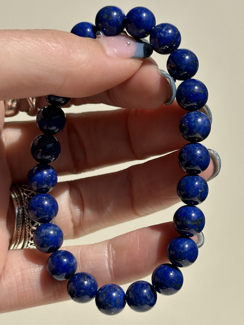 MOMOMOON】8.3mm Lapis lazuli Bracelet /Afghanistan – Reeplush