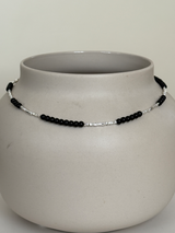 Onyx×silver beads Necklace