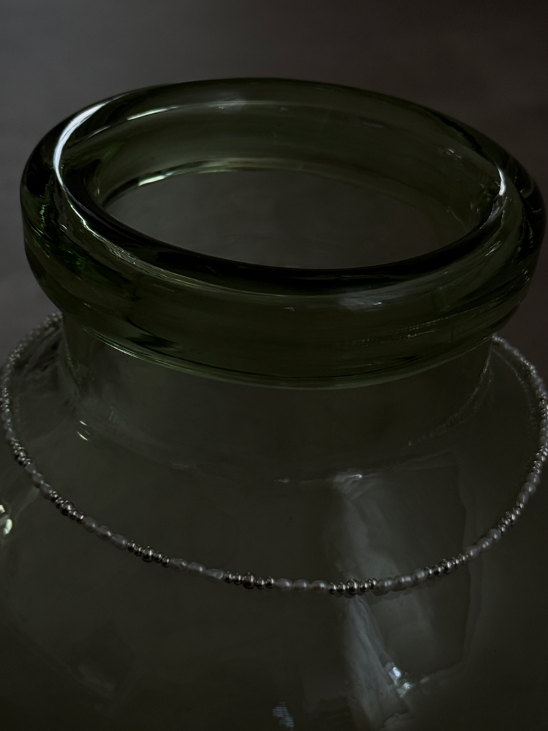 Silver925×天然石｜B/バロックパールのチョーカーネックレス 39cm（Reeplushハンドメイド）