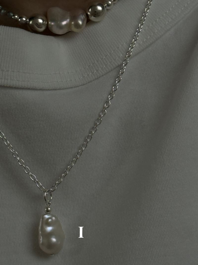 Silver925×天然石｜バロックパール ペンダントトップ（Reeplushハンドメイド）　単体
