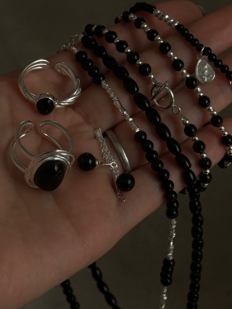 Onyx,Red Onyx Drop chain pierce
