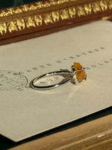 【MOMOMOON】インペリアルトパーズ ラフカットリング：13.5号 | 天然石・鉱石・パワーストーン