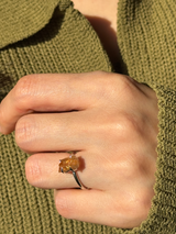 【MOMOMOON】インペリアルトパーズ ラフカットリング：9号 | 天然石・鉱石・パワーストーン