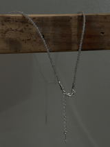 Silver925×天然石｜ポイントトルマリン グレームーンストーン チョーカーネックレス 35cm〜38.5cm（Reeplushハンドメイド）