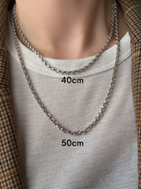 3.5mm幅 重厚 Archiv Chain n Necklace40cm,50cm |シルバー925【セット割引対象外】