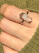 【MOMOMOON】ハーキーマダイヤモンド ラフカットリング：フリーサイズ| 天然石・鉱石・パワーストーン