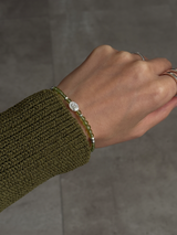 Silver925×天然石｜ペリドット マリア様 ブレスレット（Reeplushハンドメイド）