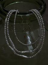 Silver925×天然石｜2.8mm バロックパールチョーカー ネックレス37.5cm〜42cm（Reeplushハンドメイド）軽量チャーム追加可能