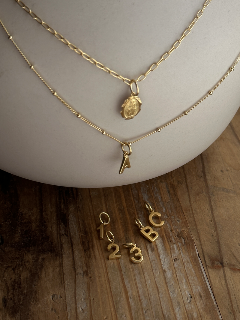 受注生産・金メッキK18GP加工【J】- Dot design - Pendant necklace Chain
