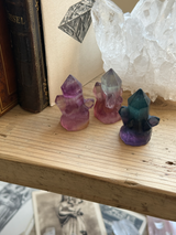 【MOMOMOON】クラスター彫刻 フローライト  |fluorite|天然石・鉱石・パワーストーン【SC081-10】