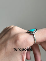 Onyx turquoise Ring
