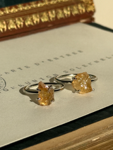 【MOMOMOON】インペリアルトパーズ ラフカットリング：9号 | 天然石・鉱石・パワーストーン