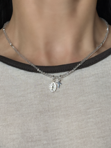 【NEW】Silver925×天然石｜11月誕生石 ホワイトトパーズ ミニチャーム ネックレス 41cmまたは40cm+アジャスター4.5cm（Reeplushハンドメイド）