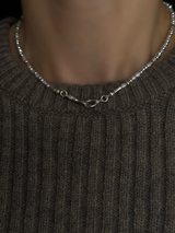 Silver925×天然石｜A/バロックパールのチョーカーネックレス 39cm（Reeplushハンドメイド）