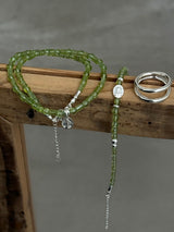 Silver925×天然石｜ペリドット マリア様 ブレスレット（Reeplushハンドメイド）