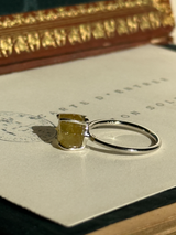 【MOMOMOON】イエローサファイヤ ラフカットリング：14号 | 天然石・鉱石・パワーストーン