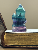 【MOMOMOON】クラスター彫刻 フローライト  |fluorite|天然石・鉱石・パワーストーン【SC081-12】