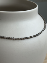 Silver925×天然石｜スモーキークォーツキューブ ネックレス41cmまたは40cm+アジャスター4.5cm（Reeplushハンドメイド）