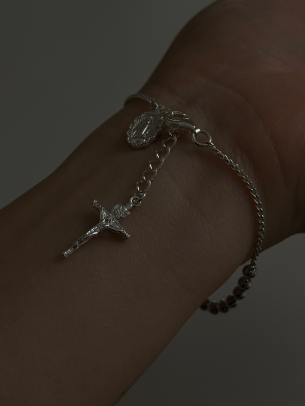 Small Ball chain medal bracelet