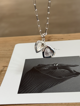 足型・手形 刻印 ｜ Mini Heart Locket pendant top【在庫限り】