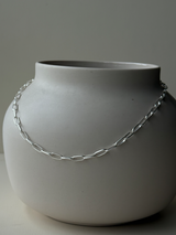 10×4mm幅 フラットロングアズキチェーンネックレス  | 45cm |フックタイプ