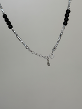 Onyx×silver beads Necklace