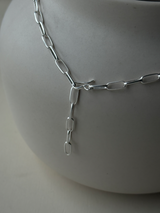 10×4mm幅 フラットロングアズキチェーンネックレス  | 45cm |フックタイプ