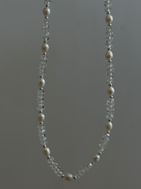 Cut Crystal × Perl Necklace