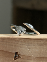 フリーサイズ 一輪のバラリング 10号〜16号程度調整可能| silver925 | Rose