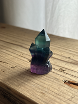 【MOMOMOON】クラスター彫刻 フローライト  |fluorite|天然石・鉱石・パワーストーン【SC081-12】